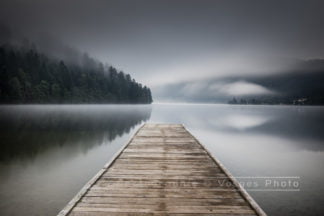 Photographie des Vosges, Lac de Longemer dans la brume du matin